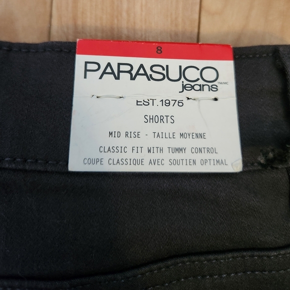 BNWT Size US 8, Mid-Rise, Tummy Control, Classic Fit, Women Shorts, Black/Grey - Picture 3 of 5